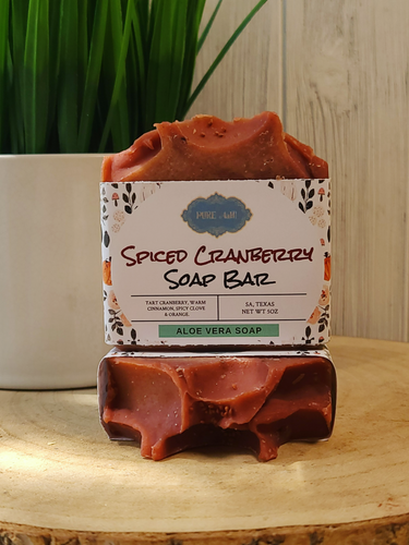 Spiced Cranberry Soap - Soap - Soap bar - plant based- pureaah - Orange - Cranberry - handmade