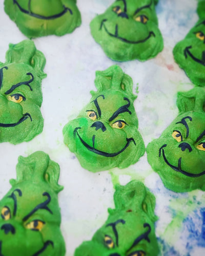 Grinch Bath bomb - handmade - bath bombs - christmas