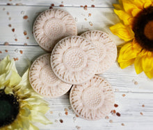 Load image into Gallery viewer, Himalayan Spa Soap Bar - sunflower - handmade - pink Himalayan salt - coconut milk - soap - exfoliating