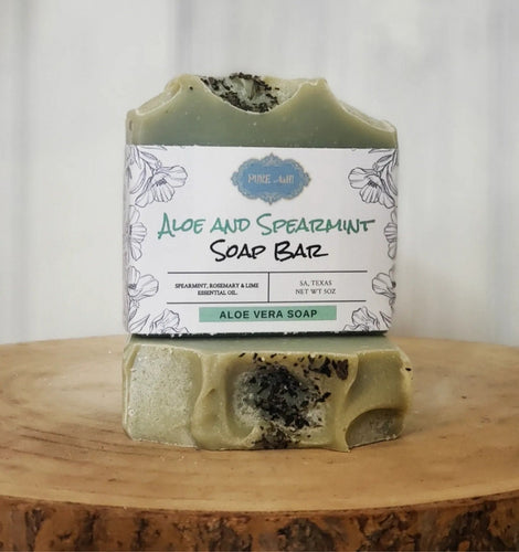 Aloe & Spearmint Soap Bar - Soap - Handmade - Small Batch - essential oils