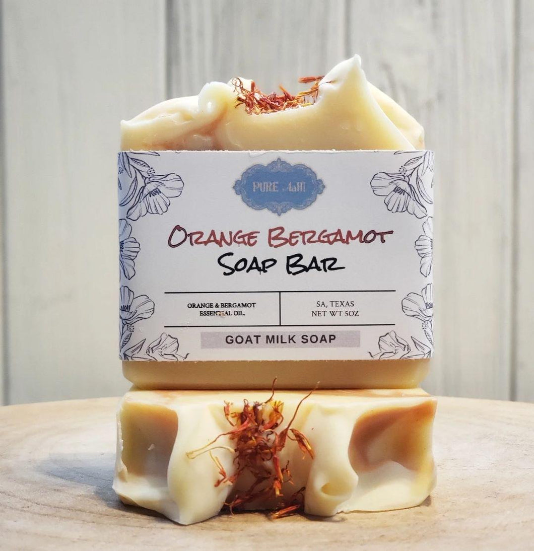 Orange Bergamot Soap Bar - Soap - Handmade - Small Batch - Natural - Goats Milk Soap - Essential oils