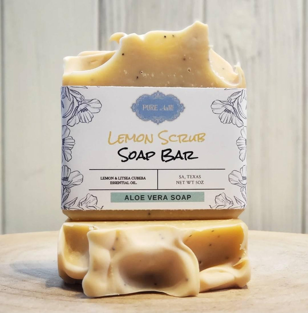 Lemon Scrub Soap Bar - Soap - handmade - soap bar - Natural